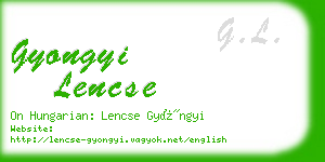 gyongyi lencse business card